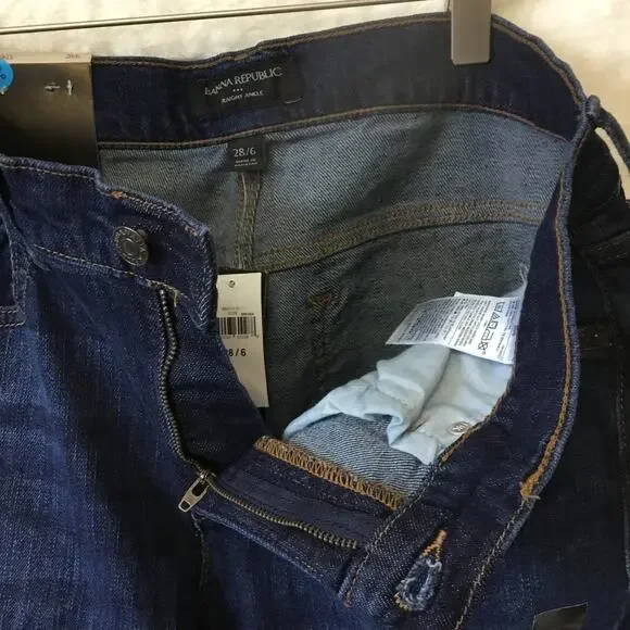 Banana Republic Dark Wash Straight Ankle Jeans - Picture 4 of 8